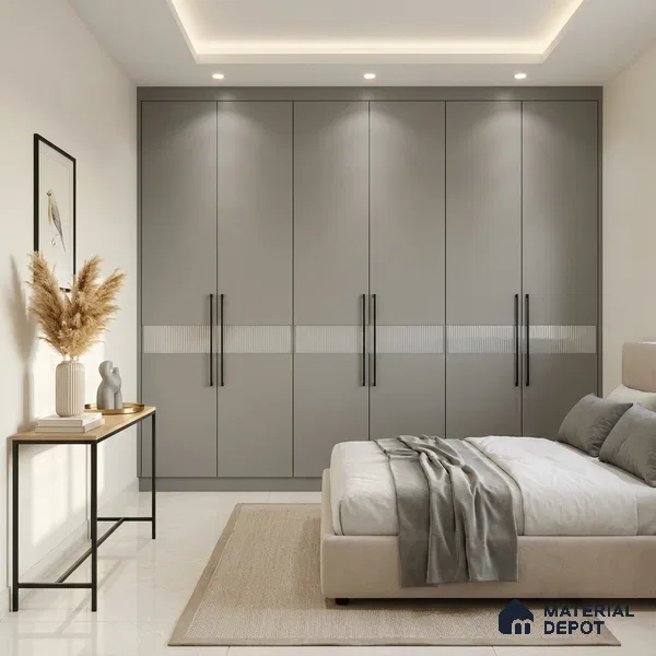 LM 01351 Castleton Grey 8 ft x 4 ft Super Matte Finish Decorative Laminate - 1 mm | Suitable for Living Room, Kitchen, Office