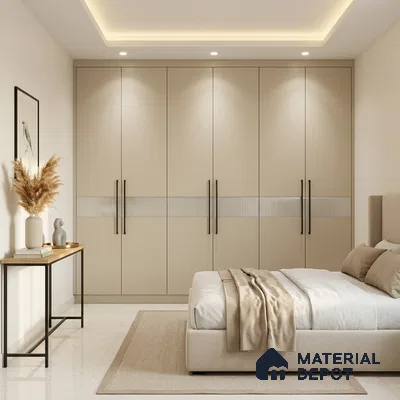 LM 01352 Mysore Ivory 8 ft x 4 ft Super Matte Finish Decorative Laminate - 1 mm  | Suitable for Living Room, Kitchen, Office