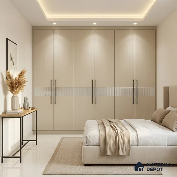 LM 01352 Mysore Ivory 8 ft x 4 ft Super Matte Finish Decorative Laminate - 1 mm  | Suitable for Living Room, Kitchen, Office