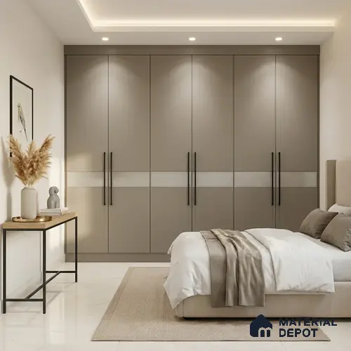 LM 01355 Beige 8 ft x 4 ft Super Matte Finish Decorative Laminate - 1 mm | Suitable for Living Room, Kitchen, Office