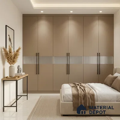 LM 01357 Moon Stone 8 ft x 4 ft Super Matte Finish Decorative Laminate - 1 mm  | Suitable for Living Room, Kitchen, Office