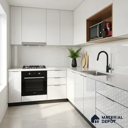 LM 01359 Meridian Pine 8 ft x 4 ft High Gloss Finish Decorative Laminate - 1 mm  | Suitable for TV Unit, Wardrobe, Kitchen Cabinets