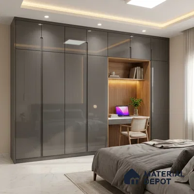 LM 01360 8 ft x 4 ft High Gloss Finish Decorative Laminate - 1 mm  | Suitable for Living Room, Kitchen, Office