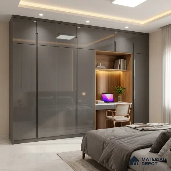 LM 01360 8 ft x 4 ft High Gloss Finish Decorative Laminate - 1 mm  | Suitable for Living Room, Kitchen, Office