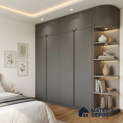 LM 01372 Diamond Dust 8 ft x 4 ft Texture Finish Decorative Laminate - 1 mm  | Suitable for TV Unit, Wardrobe, Kitchen Cabinets