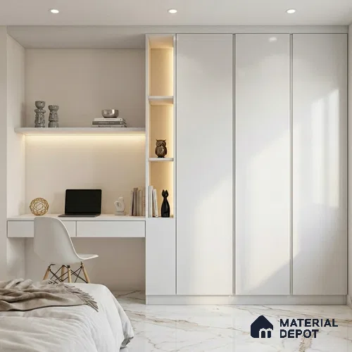 LM 01373 Gilded Glamour 8 ft x 4 ft Texture Finish Decorative Laminate - 1 mm  | Suitable for TV Unit, Wardrobe, Kitchen Cabinets