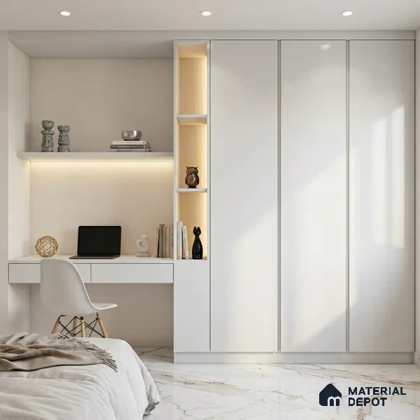 LM 01373 Gilded Glamour 8 ft x 4 ft Texture Finish Decorative Laminate - 1 mm  | Suitable for TV Unit, Wardrobe, Kitchen Cabinets
