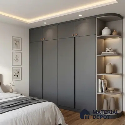 LM 01374 Stardust Soire 8 ft x 4 ft Texture Finish Decorative Laminate - 1 mm  | Suitable for TV Unit, Wardrobe, Kitchen Cabinets
