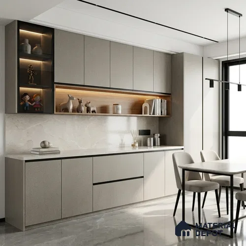 LM 01377 Luminous Luxe 8 ft x 4 ft Texture Finish Decorative Laminate - 1 mm | Suitable for TV Unit, Wardrobe, Kitchen Cabinets