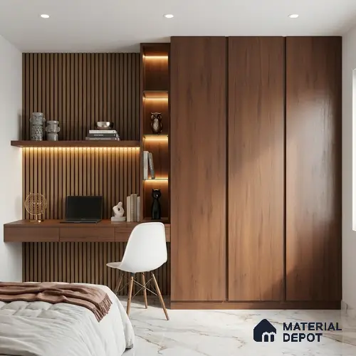 Wooden Look LM 01379 Rustic Bark 8 ft x 4 ft Texture Finish Decorative Laminate - 1 mm  | Suitable for TV Unit, Wardrobe, Kitchen Cabinets