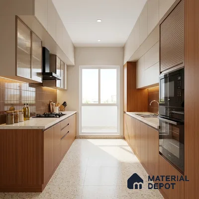 Wooden Look LM 01383 Almond Allure 8 ft x 4 ft Texture Finish Decorative Laminate - 1 mm  | Suitable for TV Unit, Wardrobe, Kitchen Cabinets