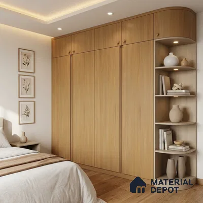 Wooden Look LM 01385 Chestnut Charm 8 ft x 4 ft Texture Finish Decorative Laminate - 1 mm  | Suitable for TV Unit, Wardrobe, Kitchen Cabinets