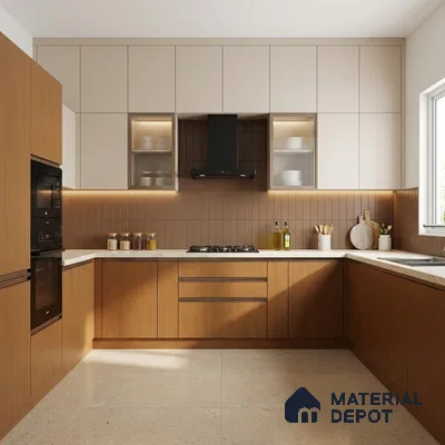 Wooden Look LM 01388 Natural Pine 8 ft x 4 ft Texture Finish Decorative Laminate - 1 mm  | Suitable for TV Unit, Wardrobe, Kitchen Cabinets