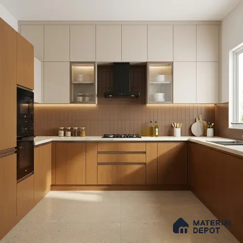 Wooden Look LM 01388 Natural Pine 8 ft x 4 ft Texture Finish Decorative Laminate - 1 mm  | Suitable for TV Unit, Wardrobe, Kitchen Cabinets