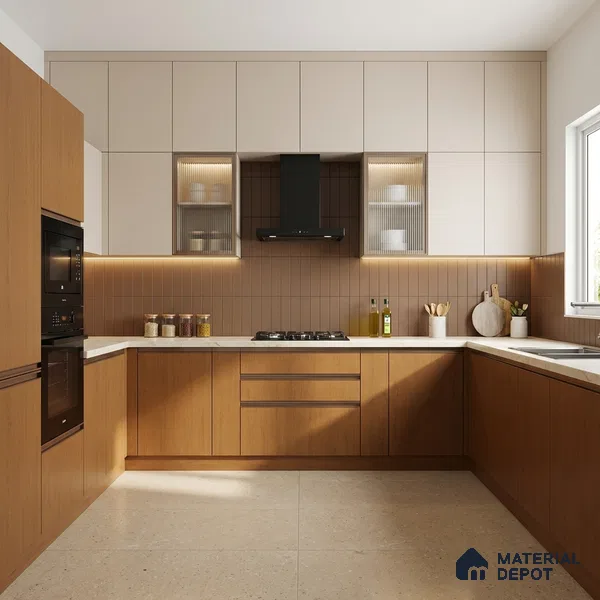 Wooden Look LM 01388 Natural Pine 8 ft x 4 ft Texture Finish Decorative Laminate - 1 mm | Suitable for TV Unit, Wardrobe, Kitchen Cabinets