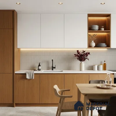 Wooden Look LM 01388 Natural Pine 8 ft x 4 ft Texture Finish Decorative Laminate - 1 mm  | Suitable for TV Unit, Wardrobe, Kitchen Cabinets