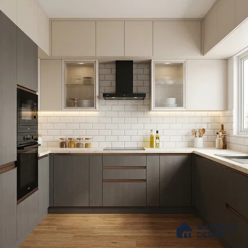 Wooden Look LM 01390 Graphite Glow 8 ft x 4 ft Texture Finish Decorative Laminate - 1 mm  | Suitable for TV Unit, Wardrobe, Kitchen Cabinets