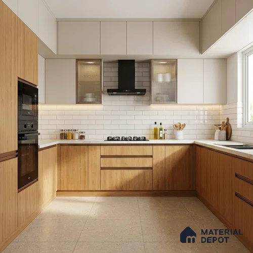 Wooden Look LM 01392 Earthy Elite 8 ft x 4 ft Texture Finish Decorative Laminate - 1 mm  | Suitable for TV Unit, Wardrobe, Kitchen Cabinets