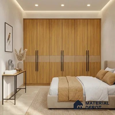 Wooden Look LM 01394 Truffle Twist 8 ft x 4 ft Texture Finish Decorative Laminate - 1 mm  | Suitable for TV Unit, Wardrobe, Kitchen Cabinets