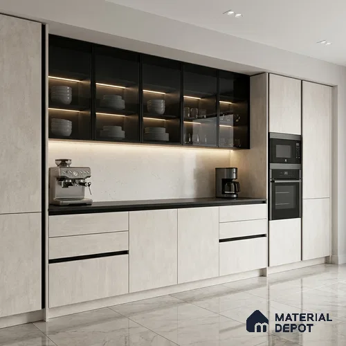 Stone Look LM 01397 Tokyo Stellar 8 ft x 4 ft Texture Finish Decorative Laminate - 1 mm | Suitable for TV Unit, Wardrobe, Kitchen Cabinets