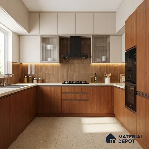 Wooden Look LM 01399 Cocoa Charm 8 ft x 4 ft Texture Finish Decorative Laminate - 1 mm | Suitable for TV Unit, Wardrobe, Kitchen Cabinets