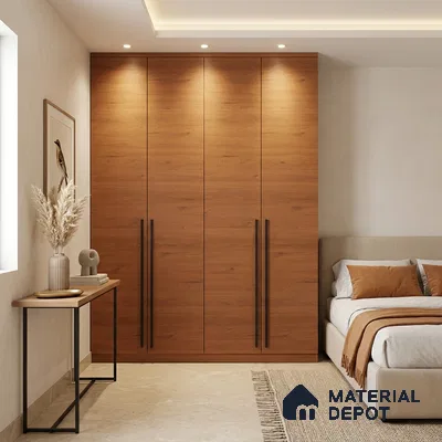 Wooden Look LM 01399 Cocoa Charm 8 ft x 4 ft Texture Finish Decorative Laminate - 1 mm  | Suitable for TV Unit, Wardrobe, Kitchen Cabinets