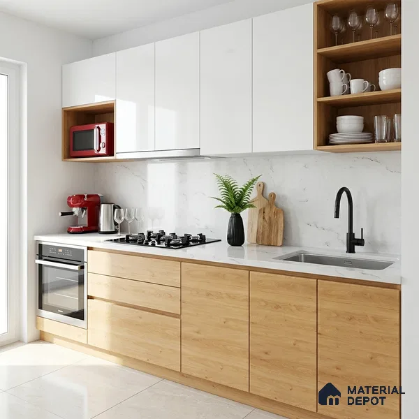 Wooden Look LM 01400 Earthy Elite 8 ft x 4 ft Texture Finish Decorative Laminate - 1 mm  | Suitable for TV Unit, Wardrobe, Kitchen Cabinets