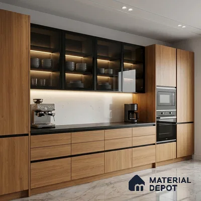 Wooden Look LM 01401 Zen Ease 8 ft x 4 ft Texture Finish Decorative Laminate - 1 mm  | Suitable for TV Unit, Wardrobe, Kitchen Cabinets