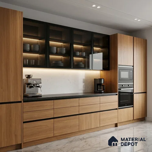 Wooden Look LM 01401 Zen Ease 8 ft x 4 ft Texture Finish Decorative Laminate - 1 mm | Suitable for TV Unit, Wardrobe, Kitchen Cabinets