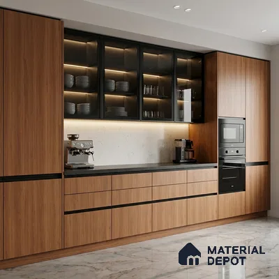 Wooden Look LM 01402 Cedar Ease 8 ft x 4 ft Texture Finish Decorative Laminate - 1 mm  | Suitable for TV Unit, Wardrobe, Kitchen Cabinets