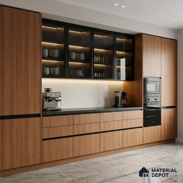 Wooden Look LM 01402 Cedar Ease 8 ft x 4 ft Texture Finish Decorative Laminate - 1 mm  | Suitable for TV Unit, Wardrobe, Kitchen Cabinets