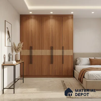 Wooden Look LM 01402 Cedar Ease 8 ft x 4 ft Texture Finish Decorative Laminate - 1 mm  | Suitable for TV Unit, Wardrobe, Kitchen Cabinets