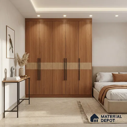 Wooden Look LM 01402 Cedar Ease 8 ft x 4 ft Texture Finish Decorative Laminate - 1 mm  | Suitable for TV Unit, Wardrobe, Kitchen Cabinets