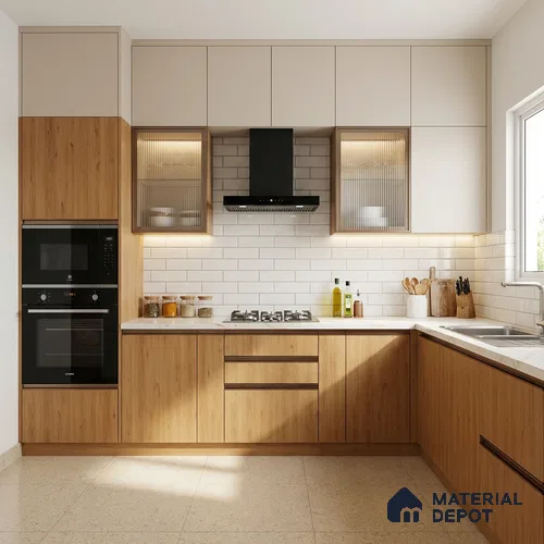Wooden Look LM 01403 Earthy Elite 8 ft x 4 ft Texture Finish Decorative Laminate - 1 mm  | Suitable for TV Unit, Wardrobe, Kitchen Cabinets