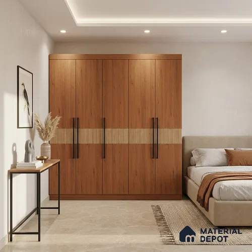 Wooden Look LM 01404 Cocoa Charm 8 ft x 4 ft Texture Finish Decorative Laminate - 1 mm | Suitable for TV Unit, Wardrobe, Kitchen Cabinets
