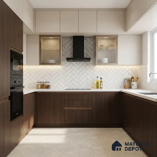 Wooden Look LM 01409 Espresso Charm 8 ft x 4 ft PU Finish Decorative Laminate - 1 mm  | Suitable for TV Unit, Wardrobe, Kitchen Cabinets