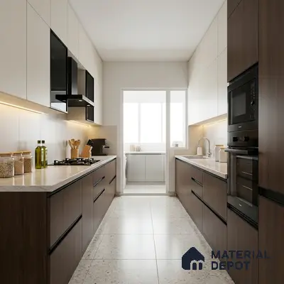 Wooden Look LM 01409 Espresso Charm 8 ft x 4 ft PU Finish Decorative Laminate - 1 mm  | Suitable for TV Unit, Wardrobe, Kitchen Cabinets