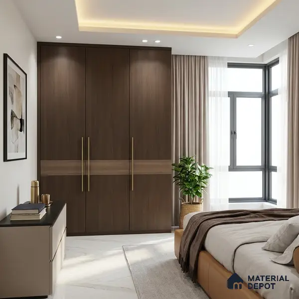 Wooden Look LM 01409 Espresso Charm 8 ft x 4 ft PU Finish Decorative Laminate - 1 mm | Suitable for TV Unit, Wardrobe, Kitchen Cabinets