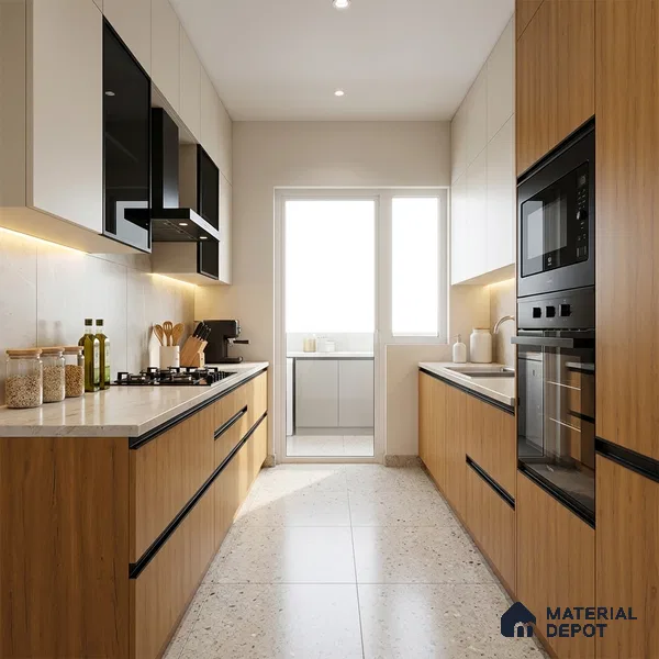 Wooden Look LM 01413 Truffle Twist 8 ft x 4 ft PU Finish Decorative Laminate - 1 mm  | Suitable for TV Unit, Wardrobe, Kitchen Cabinets