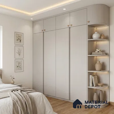 Wooden Look LM 01414 Gentle Grey 8 ft x 4 ft Texture Finish Decorative Laminate - 1 mm  | Suitable for TV Unit, Wardrobe, Kitchen Cabinets