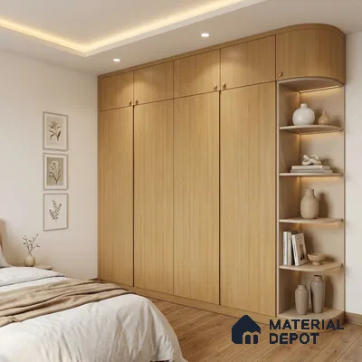 Wooden Look LM 01416 Blast Cedar Yoko 8 ft x 4 ft Texture Finish Decorative Laminate - 1 mm  | Suitable for TV Unit, Wardrobe, Kitchen Cabinets