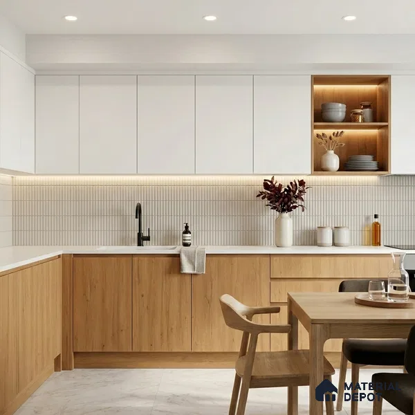 Wooden Look LM 01418 Urban Blend 8 ft x 4 ft Texture Finish Decorative Laminate - 1 mm | Suitable for TV Unit, Wardrobe, Kitchen Cabinets