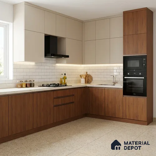 Wooden Look LM 01420 Rustic Bark 8 ft x 4 ft Texture Finish Decorative Laminate - 1 mm  | Suitable for TV Unit, Wardrobe, Kitchen Cabinets