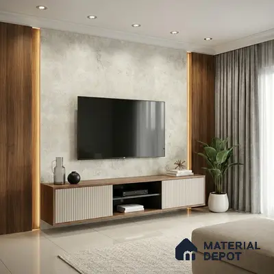Stone Look LM 01422 Opulent Relief 8 ft x 4 ft Texture Finish Decorative Laminate - 1 mm  | Suitable for TV Unit, Wardrobe, Kitchen Cabinets