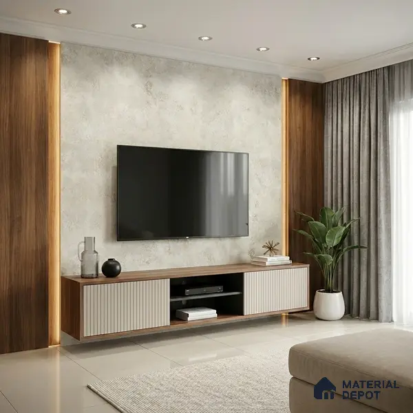 Stone Look LM 01422 Opulent Relief 8 ft x 4 ft Texture Finish Decorative Laminate - 1 mm | Suitable for TV Unit, Wardrobe, Kitchen Cabinets