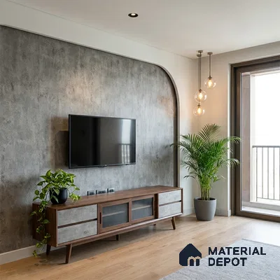Stone Look LM 01423 Slate Serene 8 ft x 4 ft Texture Finish Decorative Laminate - 1 mm  | Suitable for TV Unit, Wardrobe, Kitchen Cabinets