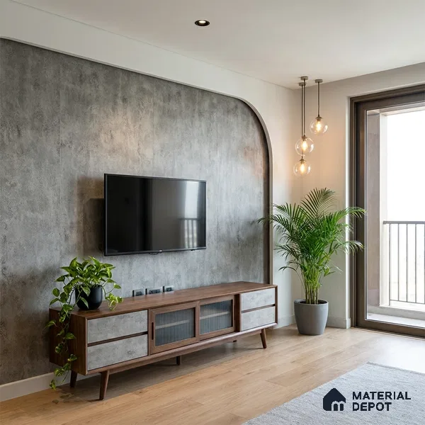 Stone Look LM 01423 Slate Serene 8 ft x 4 ft Texture Finish Decorative Laminate - 1 mm  | Suitable for TV Unit, Wardrobe, Kitchen Cabinets