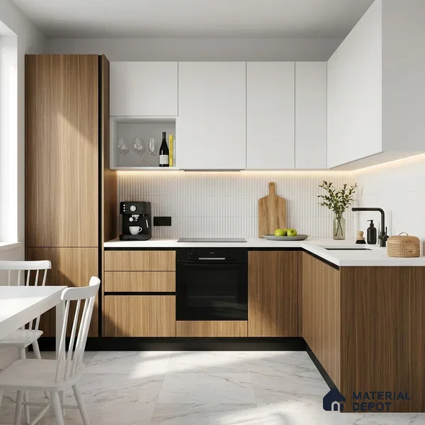 Wooden Look LM 01425 Tango Wood 8 ft x 4 ft Texture Finish Decorative Laminate - 1 mm  | Suitable for TV Unit, Wardrobe, Kitchen Cabinets