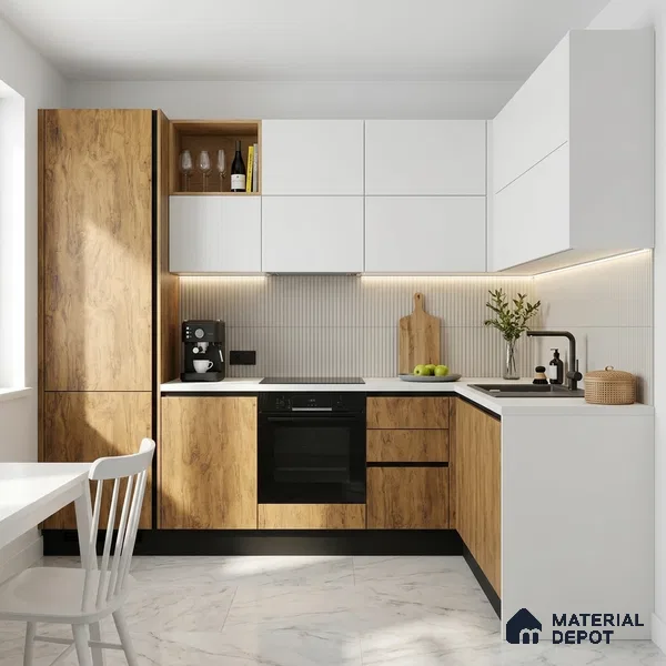 Wooden Look LM 01426 Toasted Timber 8 ft x 4 ft Texture Finish Decorative Laminate - 1 mm  | Suitable for TV Unit, Wardrobe, Kitchen Cabinets