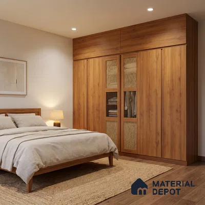 Wooden Look LM 01429 Ripple Wood 8 ft x 4 ft Texture Finish Decorative Laminate - 1 mm  | Suitable for TV Unit, Wardrobe, Kitchen Cabinets